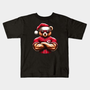 Cincinnati Reds Christmas Kids T-Shirt